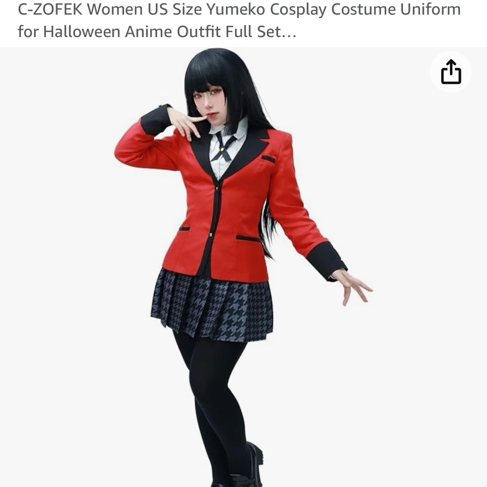 EUC Danganronpa Yumeko Cosplay Costume Size XS